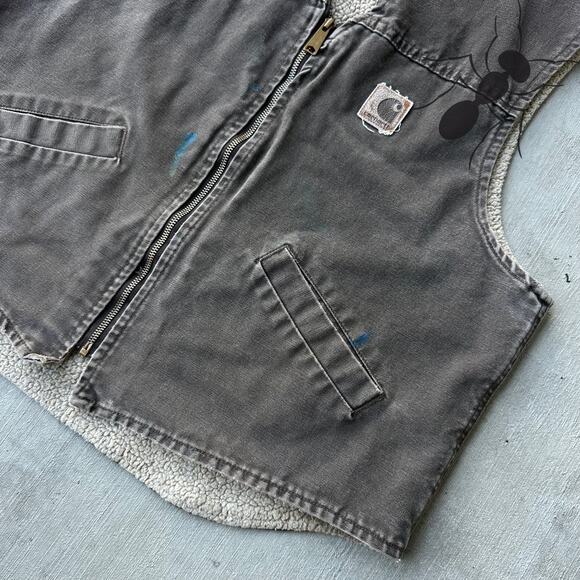 Vintage Y2K Carhartt V13 TMB brown work wear vest - Picture 2 of 5